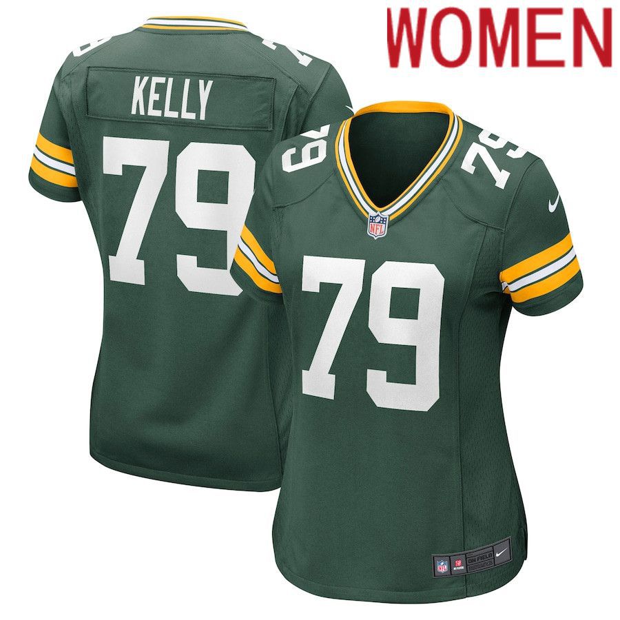 Women Green Bay Packers #79 Dennis Kelly Nike Green Nike Game NFL Jersey->women nfl jersey->Women Jersey